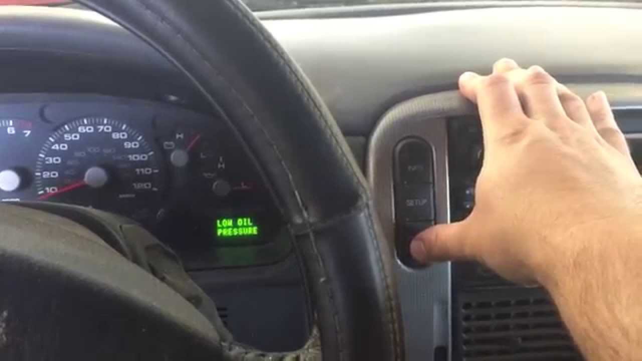 2006 ford f150 reset oil change light