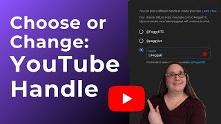 Choose or Change your YouTube Handle