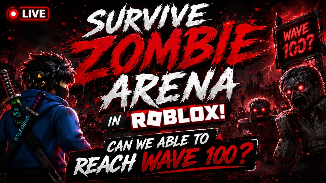 🔴 LIVE | Survive Zombie Arena in Roblox! Can We Reach Wave 100?