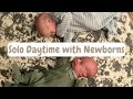 Solo Daytime with Newborn Twins | DITL Newborn Twin Mom