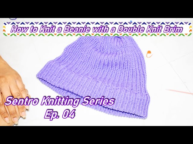 Knitting Machine Double Brim Hat Tutorial and Pattern - Maci Beanie 