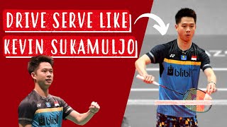 Drive Serve  The Popular New Serve in Badminton! (Kevin Sanjaya Sukamuljo Flat Serve)
