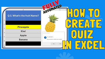 How to create fully automated Quiz in Excel using VBA