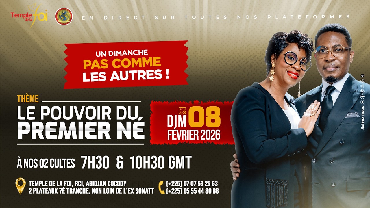 🔥1ER CULTE - UN DIMANCHE PAS COMME LES AUTRES I 08 FÉV. 2026 / TEMPLE DE LA FOI🔥