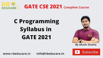 #AkashShukla #gate  C Programming Syllabus in GATE 2022