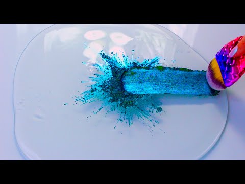 Mixing Pigment Into Slime Duochrome Satisfying Slime Asmr Video Compilation