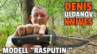 ✔ BATONING WITH A 600 € KNIFE Denis Uldanovs Rasputin wit ZDP189/Sanmai Damascus/67-68 HRC