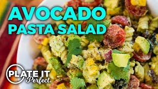 Healthy Avocado Cilantro Pasta Salad At Home | Plate It Perfect