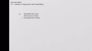 Discrete Math - Validity of Arguments with Quantifiers II Profile