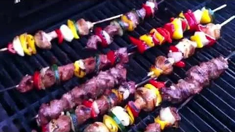 Nancy Newcomer grilling with CoCo