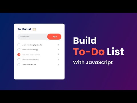 Video: Jak vytvoříte seznam úkolů v JavaScriptu?