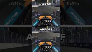 BRAKE DISTANCE TEST ABS ON/OFF F1 25 #f125 #f1game #simracing #f1shorts #formula1 #f1  #f1simracing