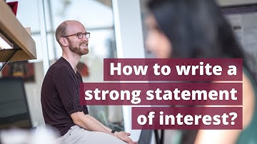 How to write a strong statement of interest
