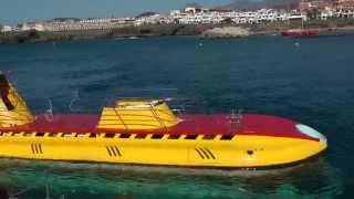 See Inside A Real Yellow Submarine(Tenerife).Watch It Dive Under Water...
