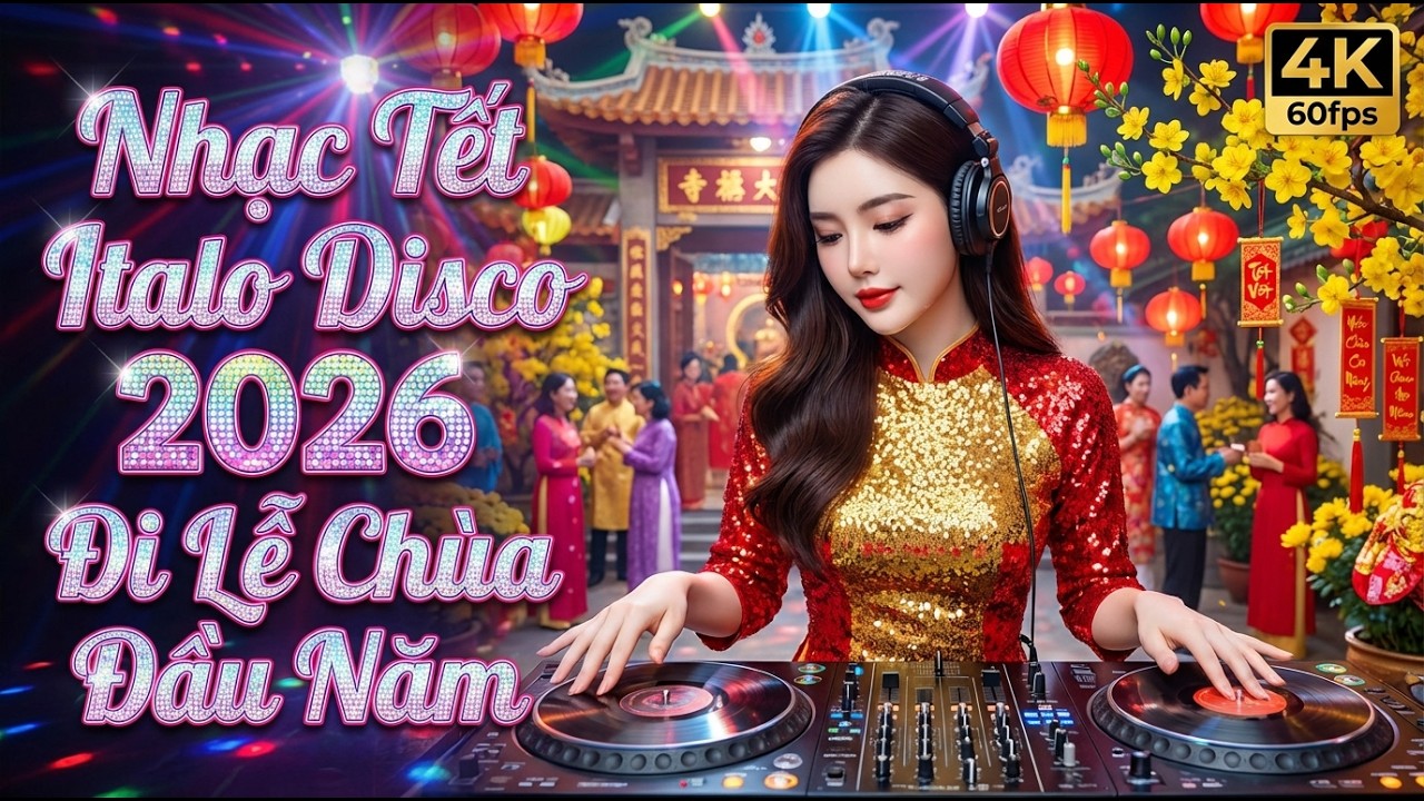 Nhạc Tết Italo Disco 2026 • Đi Lễ Chùa Đầu Năm | 80s Synthpop Disco Revival Love & Mix Lyrics 4K 🧧✨