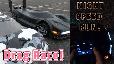 Arrma Limitless XLX2 139mph First Night Speed Run/ Drag Races Polo Creations Lights