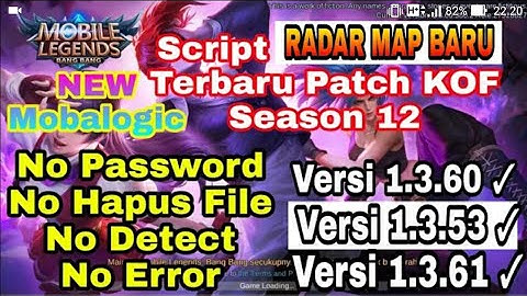 [UPDATE] SCRIPT RADAR MAP MOBALOGIC PATCH KOF