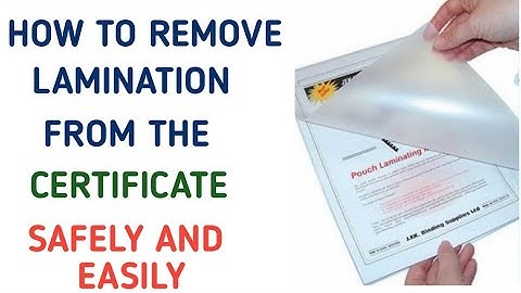 How to remove lamination from the certificate very safely and easily | Easy iron box tricks