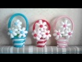 Корзина с цветам из ШДМ от Mr Радость/Basket with flowers made ​​of balloons