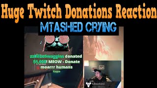 Biggest Twitch Donation Reaction: Mtashed Crying