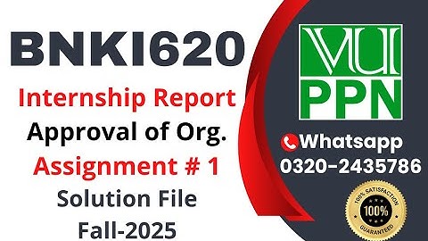 BNKI620 Assignment 1 Solution 2025 #bnki620 #Internship