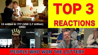 PEOPLE WINNING THE LOTTERY JACKPOT - TOP 3 REACTIONS CAUGHT ON CAM