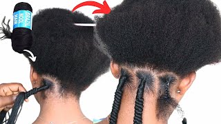 Easiest Yarn Hairstyle In Less Than One Hour / Wool/yarn Hairstyle For Beginners