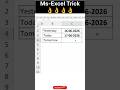 99% Excel Users Doesn't Know these Date Formula#excel#exceltips#exceltutorial#excelformula#exceltip