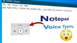 How to Voice typing in notepad ? | Windows 10 new features voice typing 2021 screenshot 4