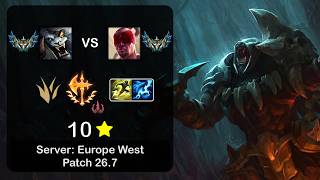 Rengar Jungle vs Lee Sin - EUW Challenger - Patch 26.7