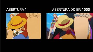 Comparação Abertura One Piece ep. 1 X ep. 1000