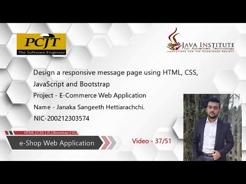Design a responsive message page using HTML, CSS, JavaScript and ...