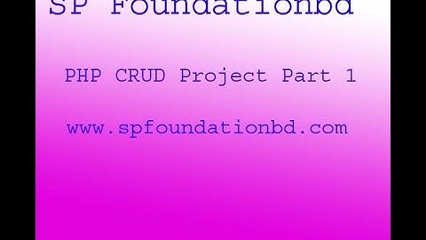 Php bangla tutorials (how to data insert to database use php)