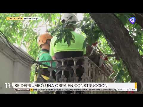 Un obrero quedó en estado delicado cuando se le cayó encima una pared de la obra en la que trabajaba