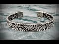 Beaded edge mesh silver bracelet - Flatwearable Artisan Jewelry