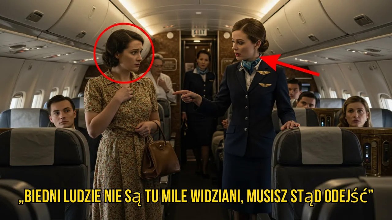 Stewardesa odmawia miejsca prostej kobiecie, nieświadomej, że jej mąż miliarder kupił linię lotniczą