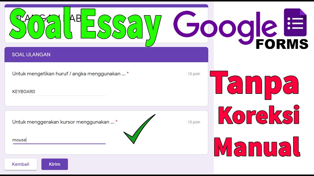 Cara Membuat Google Form Untuk Mengisi Soal - Pendidikan Siswa