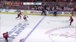 Овечкин выносит Щенна за борт / Ovechkin sends Schenn into bench(Силовой прием Александра Овечкина против Брэйдена Щенна во 2-м матче серии 1-го круга плей-офф Вашингтон..., 2016-04-17T11:17:05.000Z)