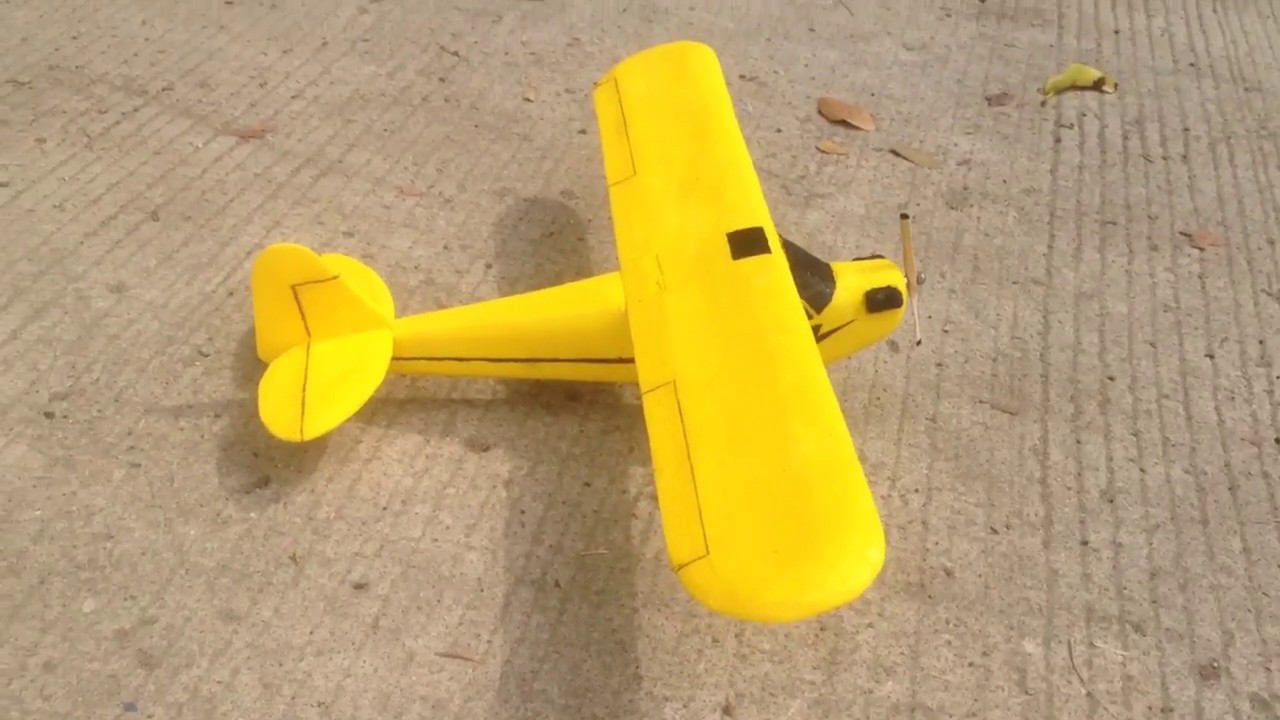 How to make J3 Piper Cub foam board plane! YouTube