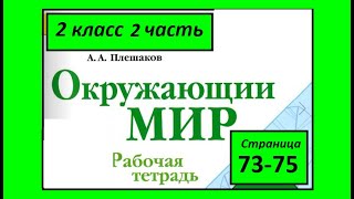 Окружающий мир  рабочая тетрадь 2 класс страница 73-75. Земля на карте