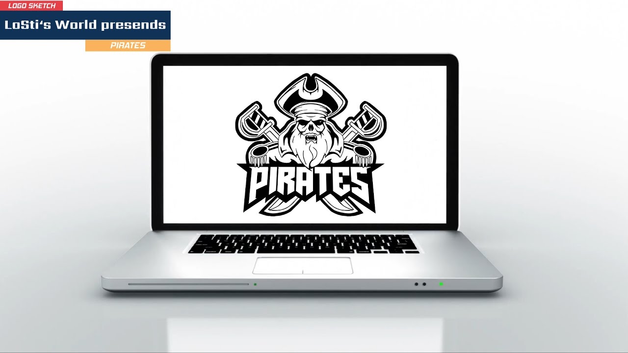 Download Free Drawing A Pirates Esports Team Logo Youtube PSD Mockup Template