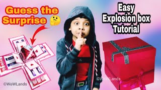 Chocolate Explosion Box Tutorial for Beginners with Hidden Gift | Fossil Watch #gift