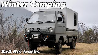 Kei truck 4x4 campers [winter car camping]