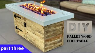 Part 3 Make A Fantastic Fire Boxpit Table Using Repurposed Pallet Wood & Buddy Rhodes Concrete
