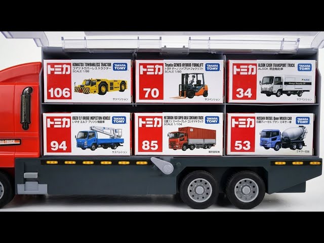 24 Tomica Working Cars Collection | Unbox & Build the Convoy