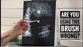 HOW TO LOAD AND USE THE FILBERT BRUSH CORRECTLY! Acrylic techniques