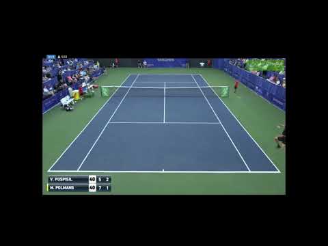 Marc Polmans Big Forehand Winner Against Vasek Pospisil