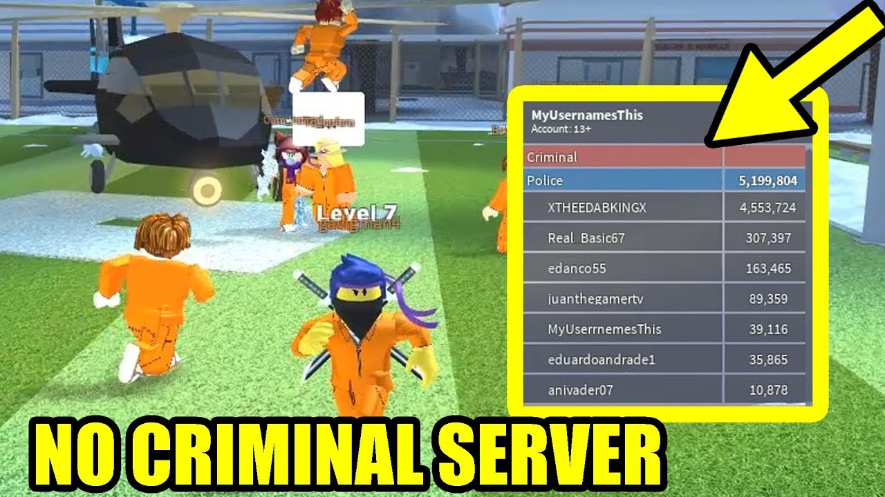 Zero Criminal Server Extreme Campers Roblox Jailbreak - roblox mad city screwdriver escape