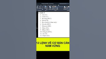 12 BASIC DRAWING COMMANDS YOU NEED TO KNOW #autocad3d #autocad #autocadcoban #shorts