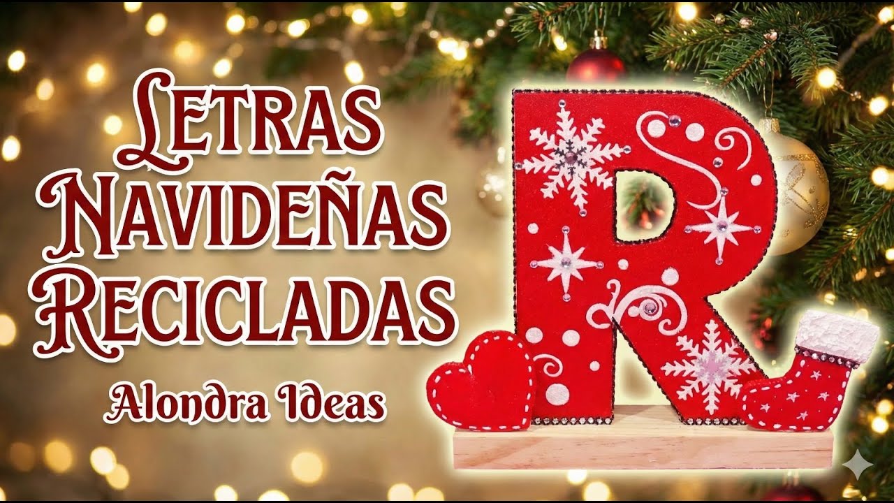 Cómo hacer LETRAS NAVIDEÑAS con CARTÓN RECICLADO ♻️ - YouTube